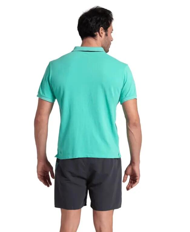 ARENA T-SHIRT POLOSHIRT DA UOMO IN COTONE PIQUET UNITO BLU NAVY 006389/800 M 2/6