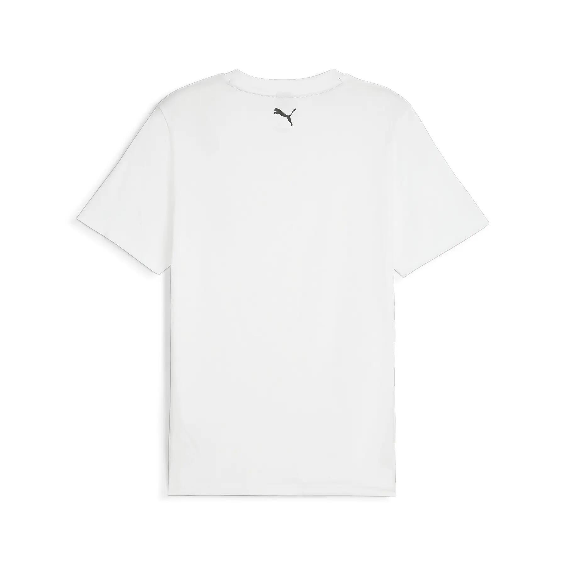 Camiseta masculina Puma FERRARI RACE TONAL BIG SHIELD branca, tamanho XL 2/3