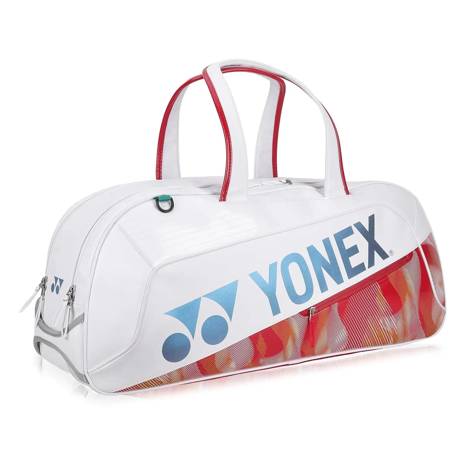 Yonex Tournament Kitbag BA02631WEX | Expert Tournament Bag for Badminton Tennis Squash | White -  1
