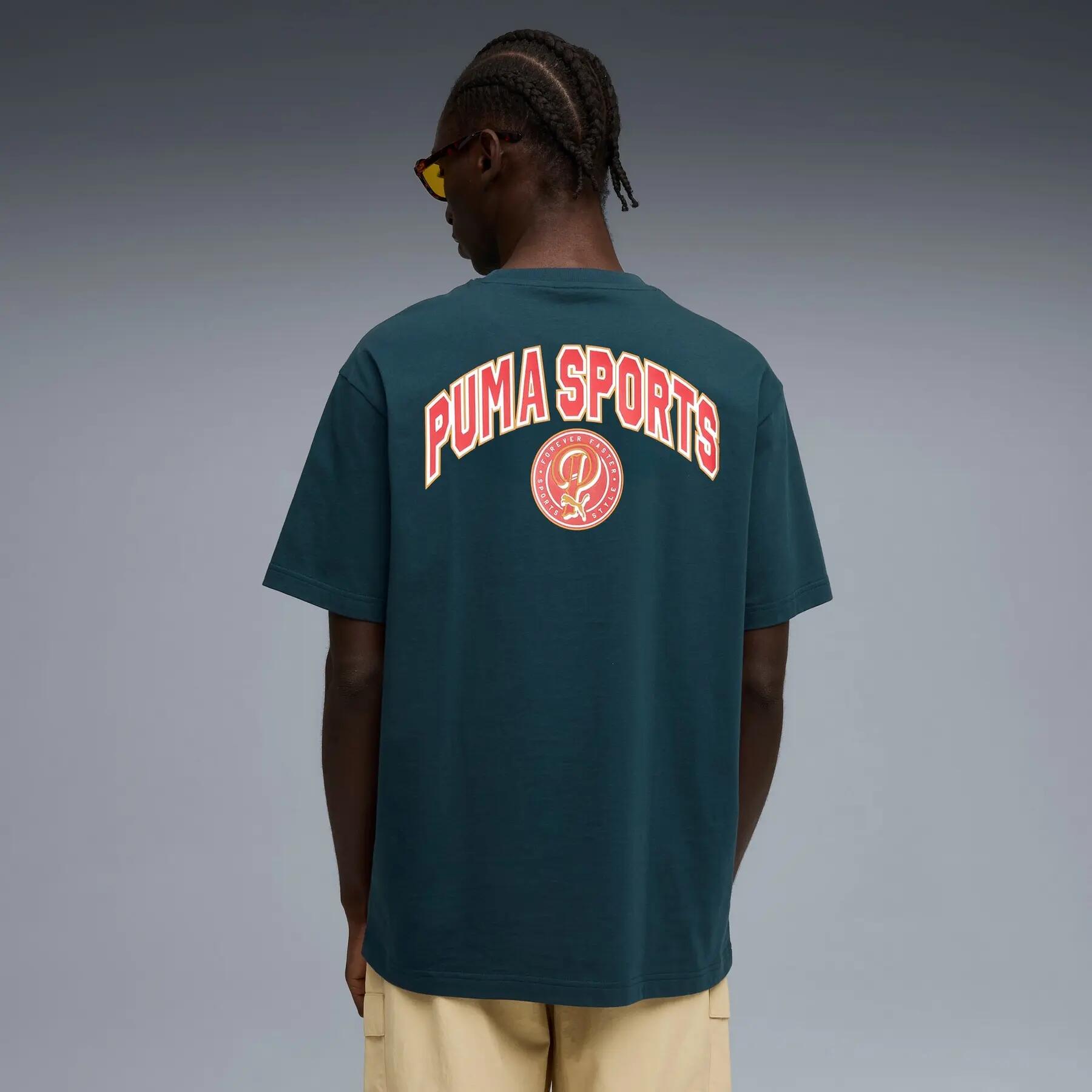 Camiseta de hombre Puma WARDROBE ESS SPORTS LEGACY II RELAXED talla M 4/5