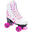 Patins de 4 rodas clássicos ajustável Raven Trista Branco/Rosa