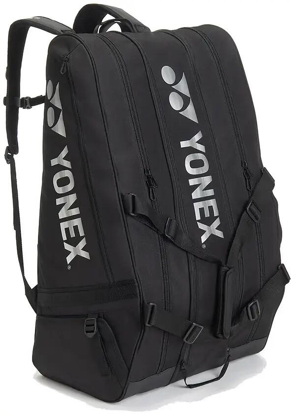 Yonex BT12 Gearlogic Racquet Bag BA726212EX | Badminton Tennis Squash Kitbag | Holds 12 Racquets | Black -  1