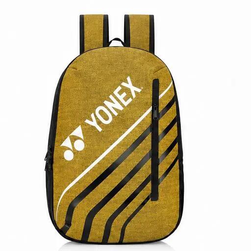YONEX Badminton Bagpack ACE2 1012 |Laptop and Racquet Comaprtment|Wide Shoe Packet | Dress Blue Spicy Mustard -  1