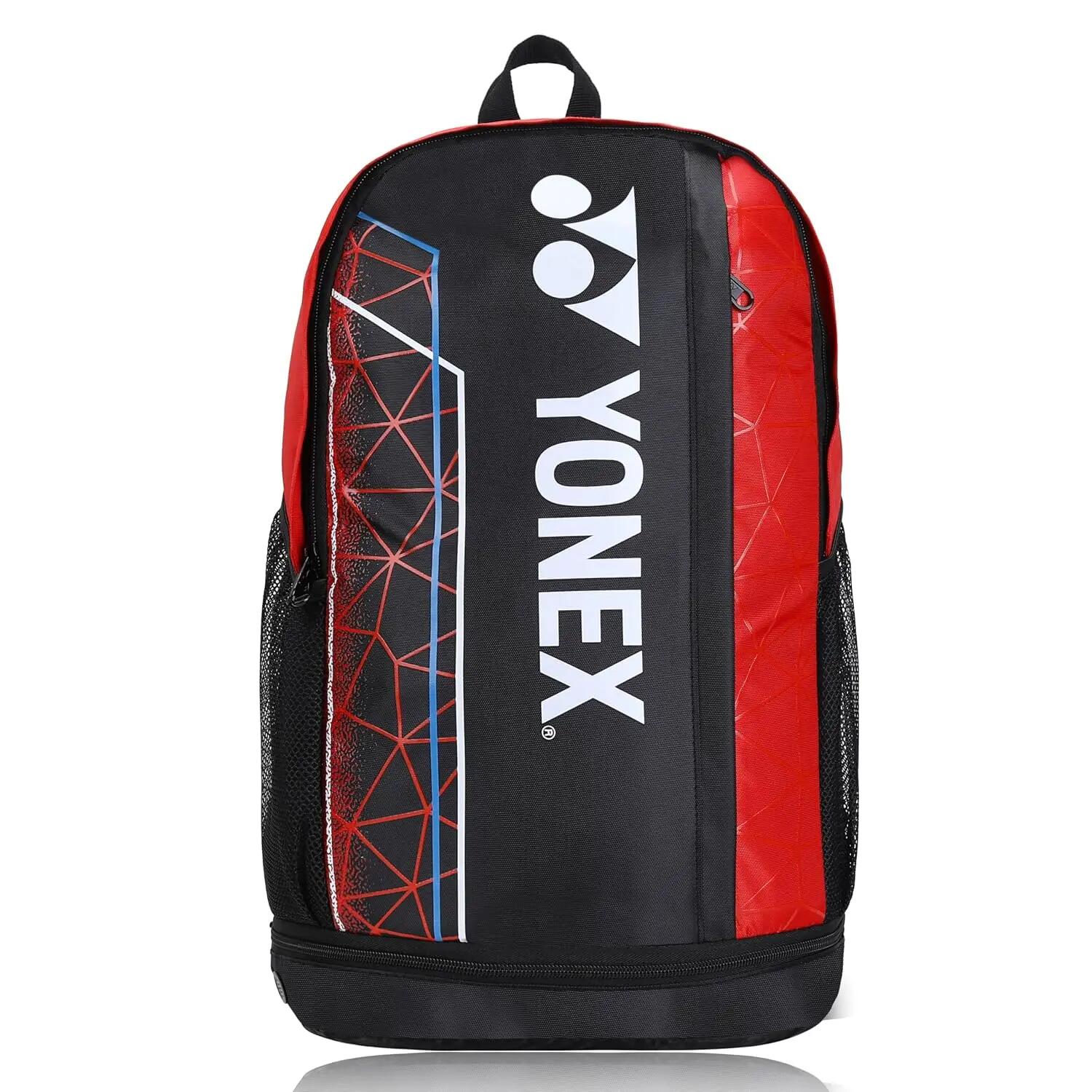 YONEX Badminton Bagpack ACE2 0512 |Laptop Comaprtment|Wide Shoe Packet | Jet Black Poinciana -  1