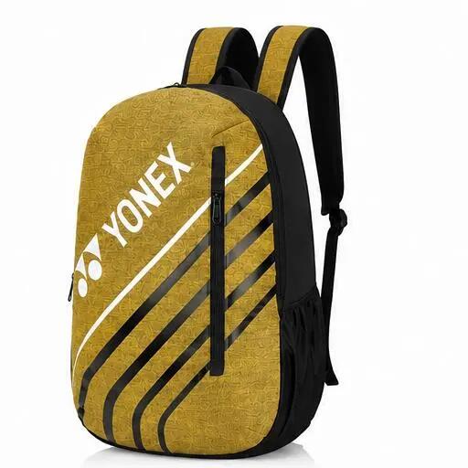 YONEX Badminton Bagpack ACE2 1012 |Laptop and Racquet Comaprtment|Wide Shoe Packet | Dress Blue Spicy Mustard -  2