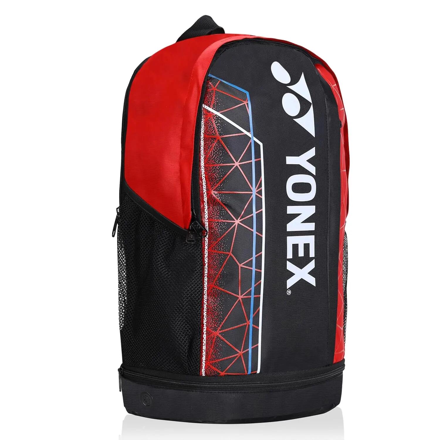 YONEX Badminton Bagpack ACE2 0512 |Laptop Comaprtment|Wide Shoe Packet | Jet Black Poinciana -  3