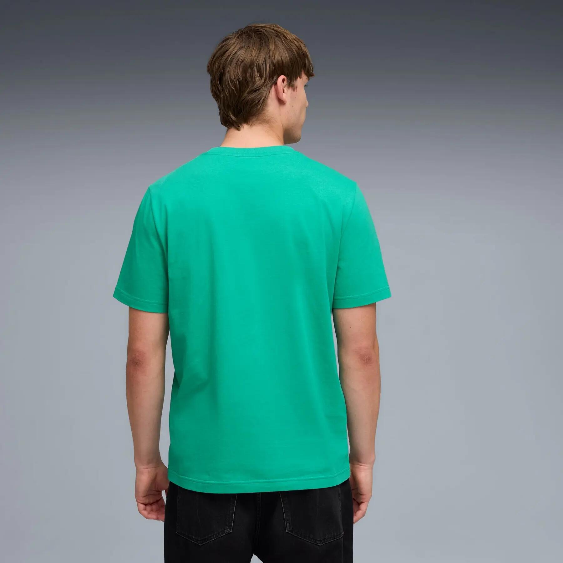 Puma heren T-shirt ESS SMALL NO. 1 LOGO CENTERED Groen Maat XXL 4/5