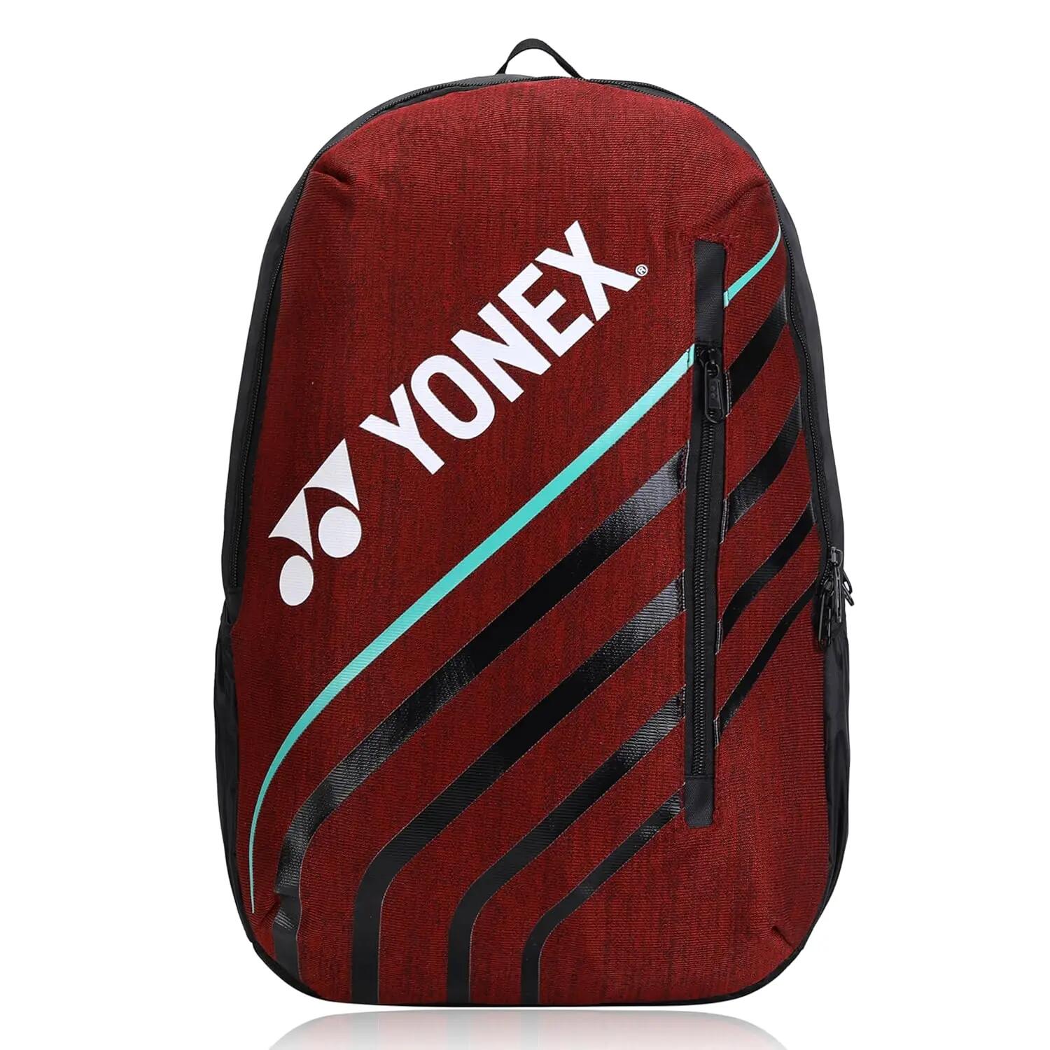 YONEX Badminton Bagpack ACE2 1012 |Laptop and Racquet Comaprtment|Wide Shoe Packet | Jet Black Chinese Red -  1