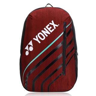 YONEX Badminton Bagpack ACE2 1012 |Laptop and Racquet Comaprtment|Wide Shoe Packet | Jet Black Chinese Red