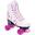 Patins de 4 rodas clássicos ajustável Raven Trista Branco/Rosa