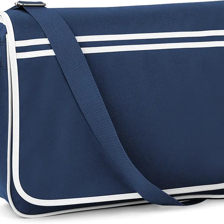 Sac messenger rétro - French Navy / White - One Size