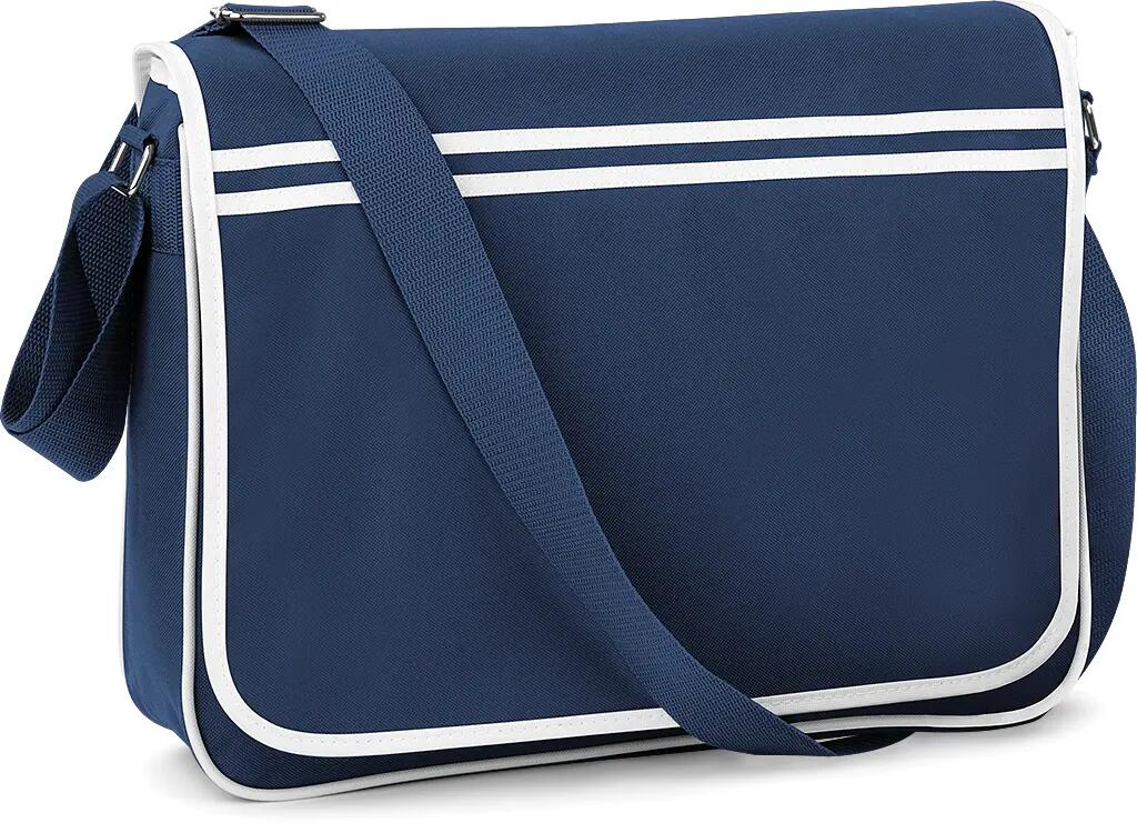 Sac messenger rétro - French Navy / White - One Size