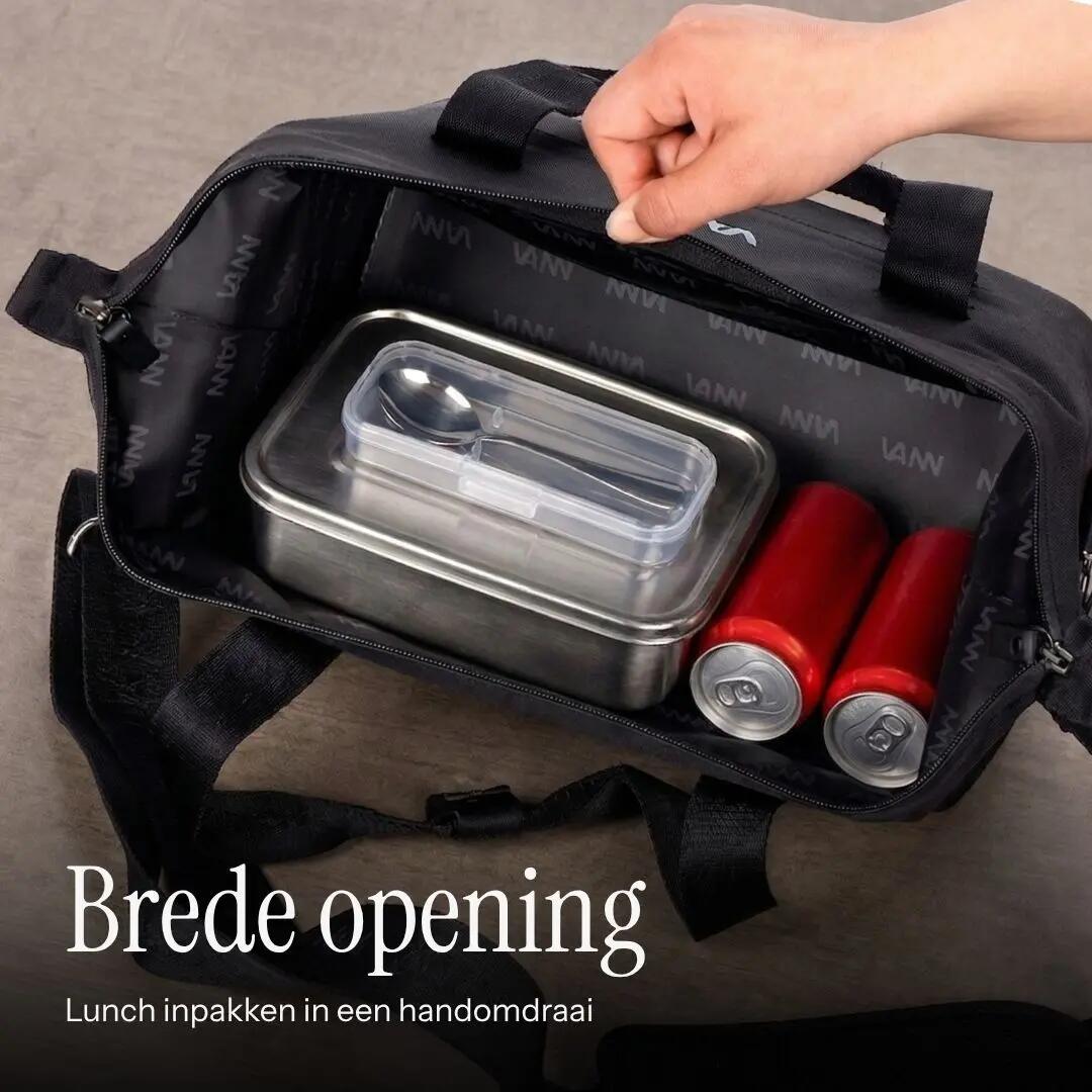 Lunchtas - Camping - Ease Lunchbag 6L - Geïsoleerd, Zwart 6/12