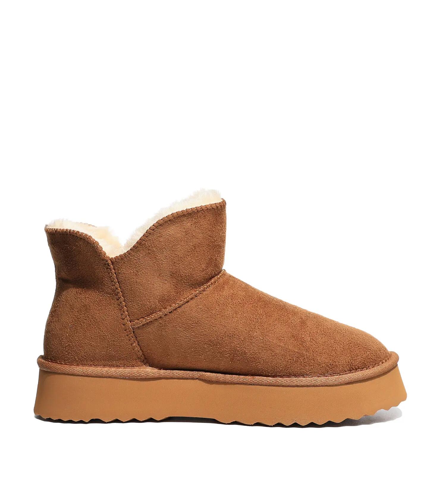 Wrangler Elsa Platform MID damessnowboots met bont, bruin (20243079.37B) 40.0 2/5