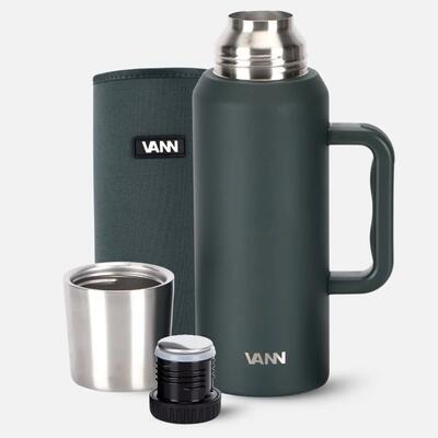 Rvs thermosfles - thermos 1,2 l - houdt 12u warm