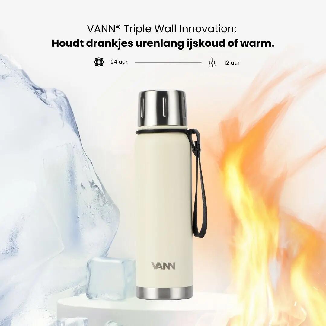 RVS thermosfles - Thermos 500 ml - houdt 12u warm - Off‑white 4/11
