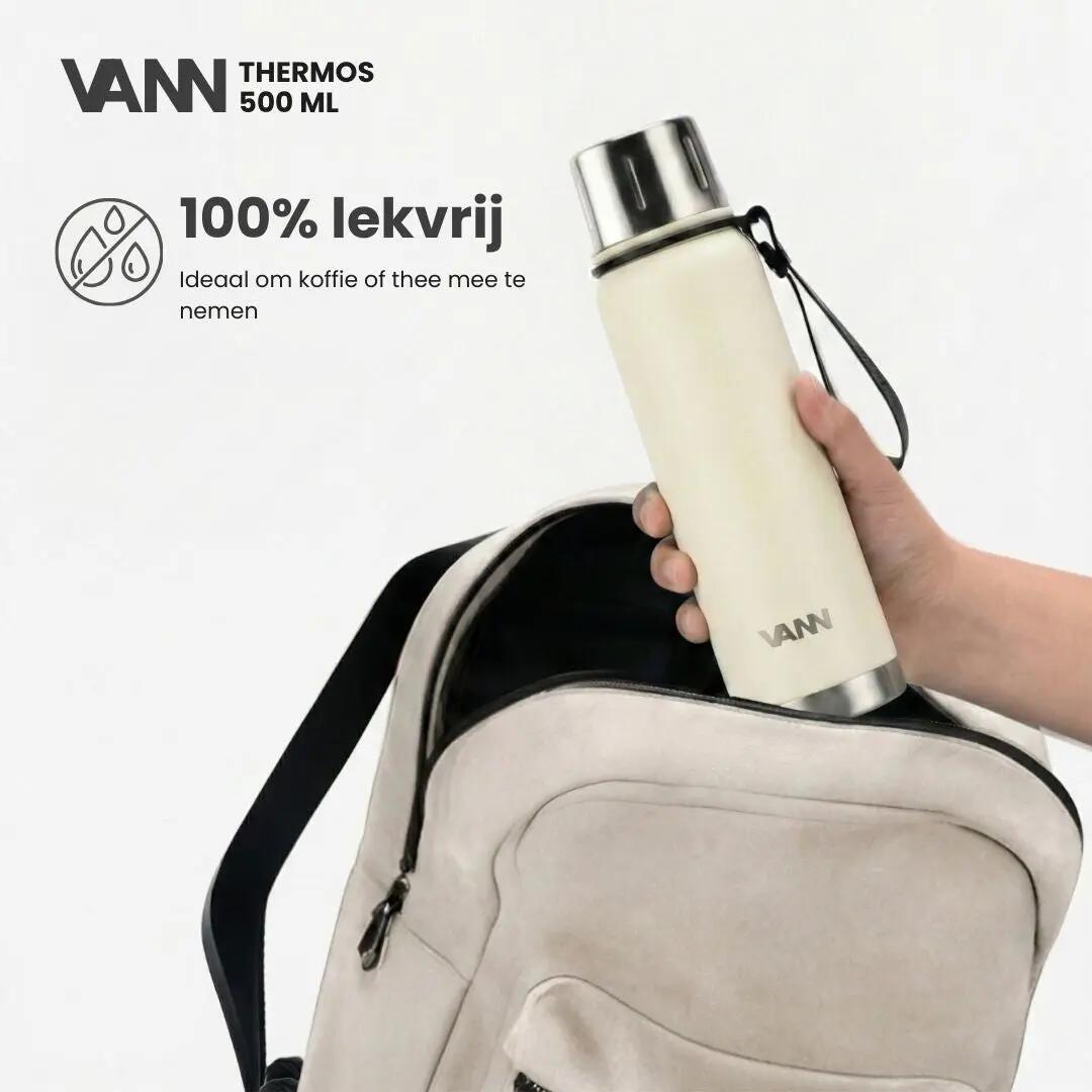 RVS thermosfles - Thermos 500 ml - houdt 12u warm - Off‑white 3/11