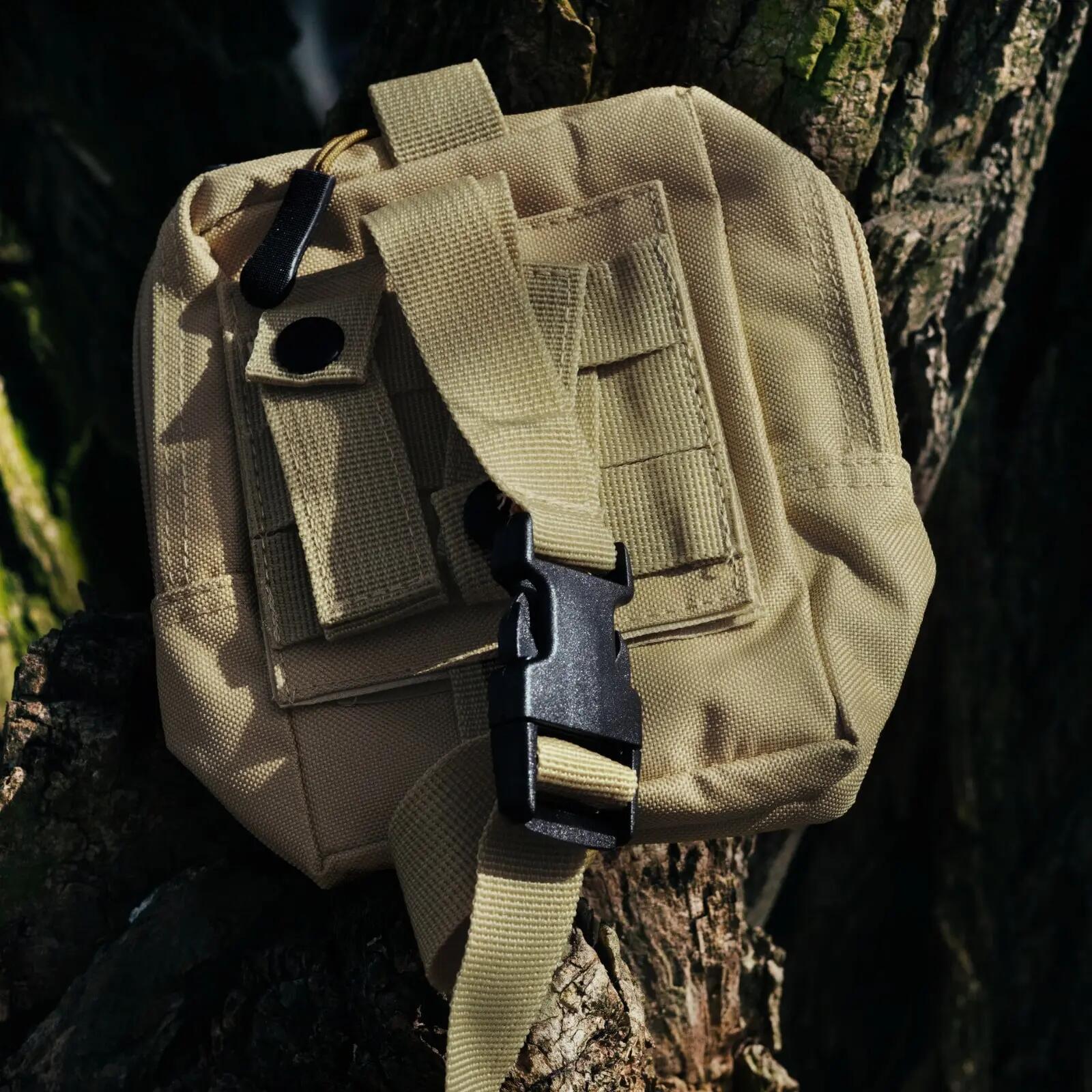 Bolsa tática Offlander universal MOLLE com velcro, cáqui. 5/6