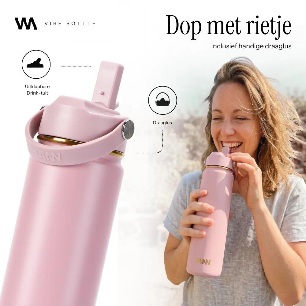 RVS drinkfles - Gold Bottle 650 ml - 3-wandig geïsoleerd 6/9