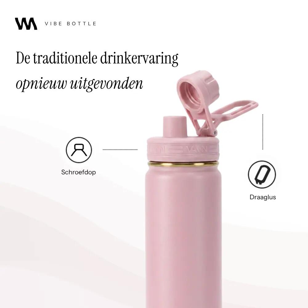 RVS drinkfles - Gold Bottle 650 ml - 3-wandig geïsoleerd 5/9