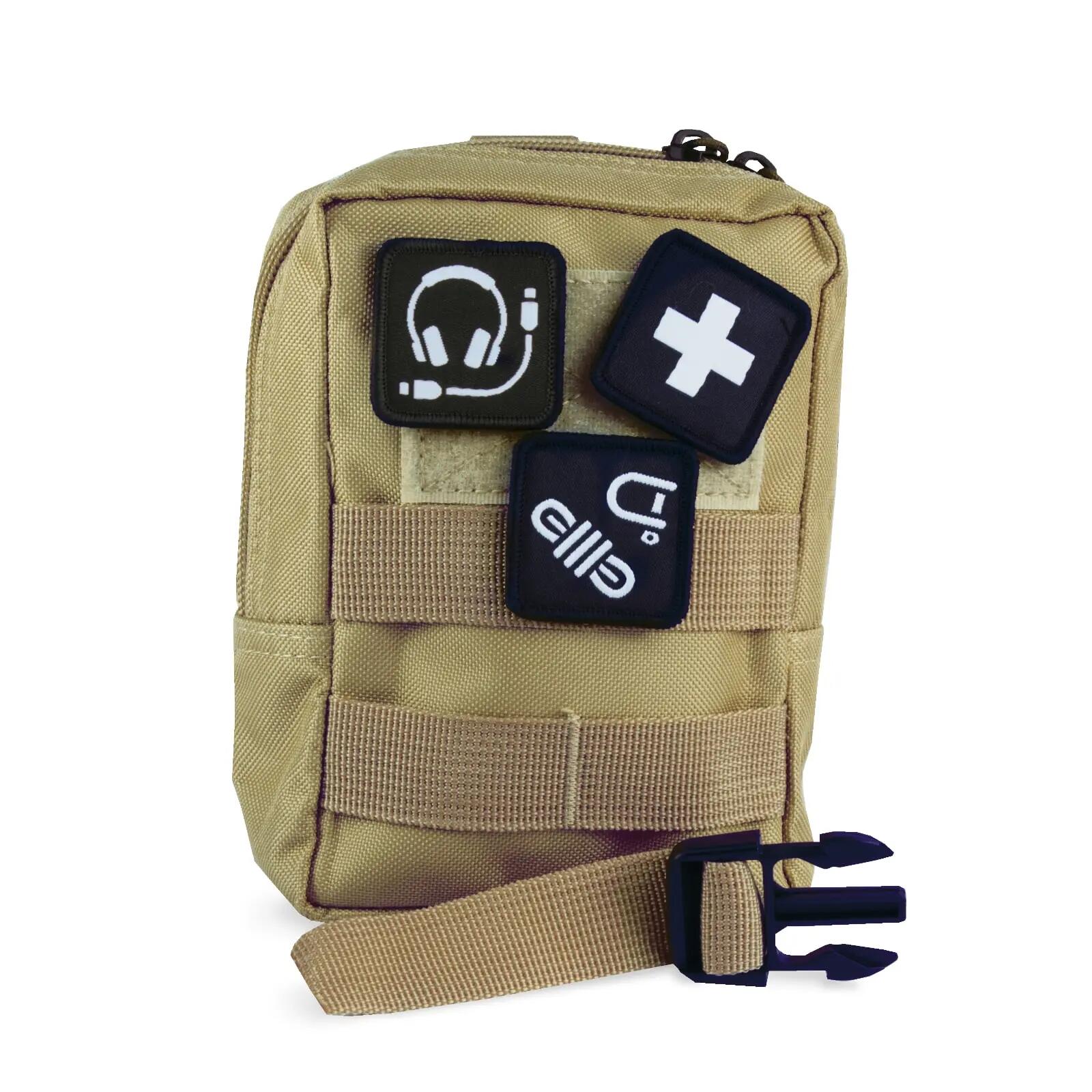 Bolsa tática Offlander universal MOLLE com velcro, cáqui. 2/6