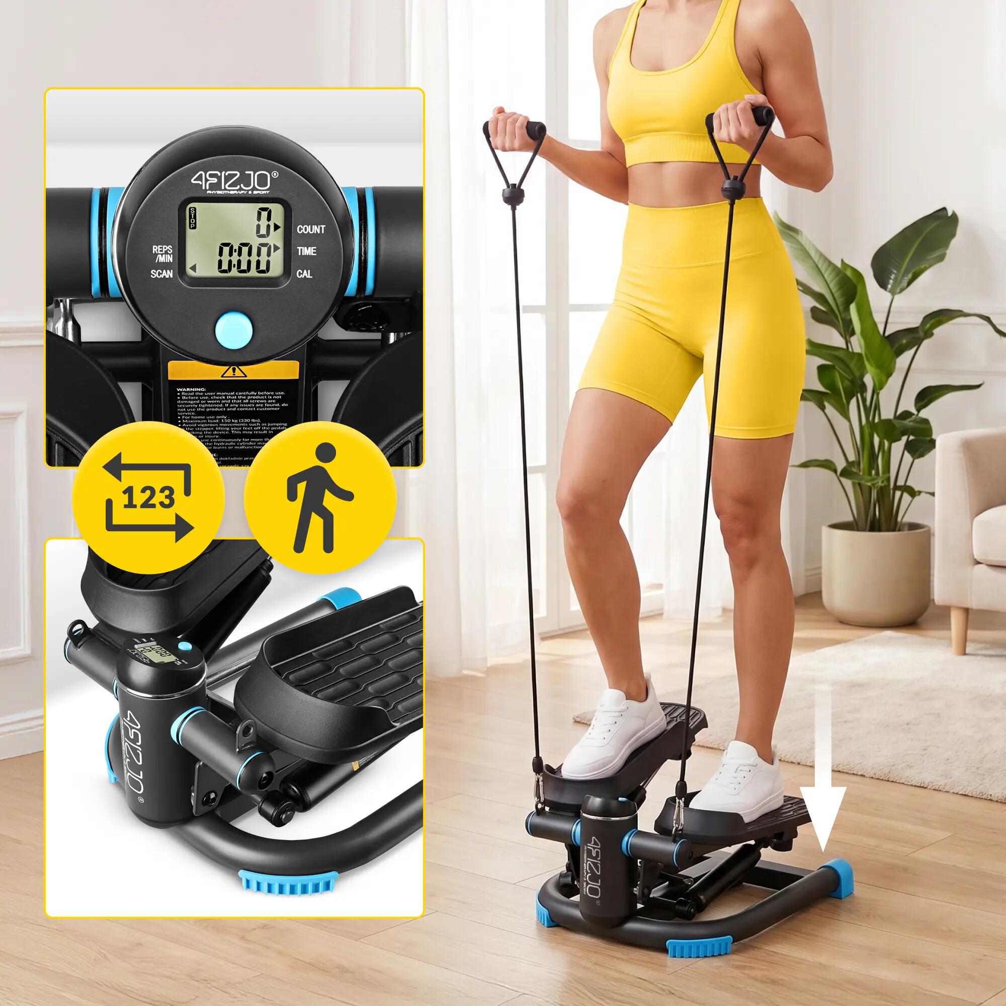 Stepper 2w1 EvoStep X skrętny i prosty z linkami 150kg 4FIZJO 5/15