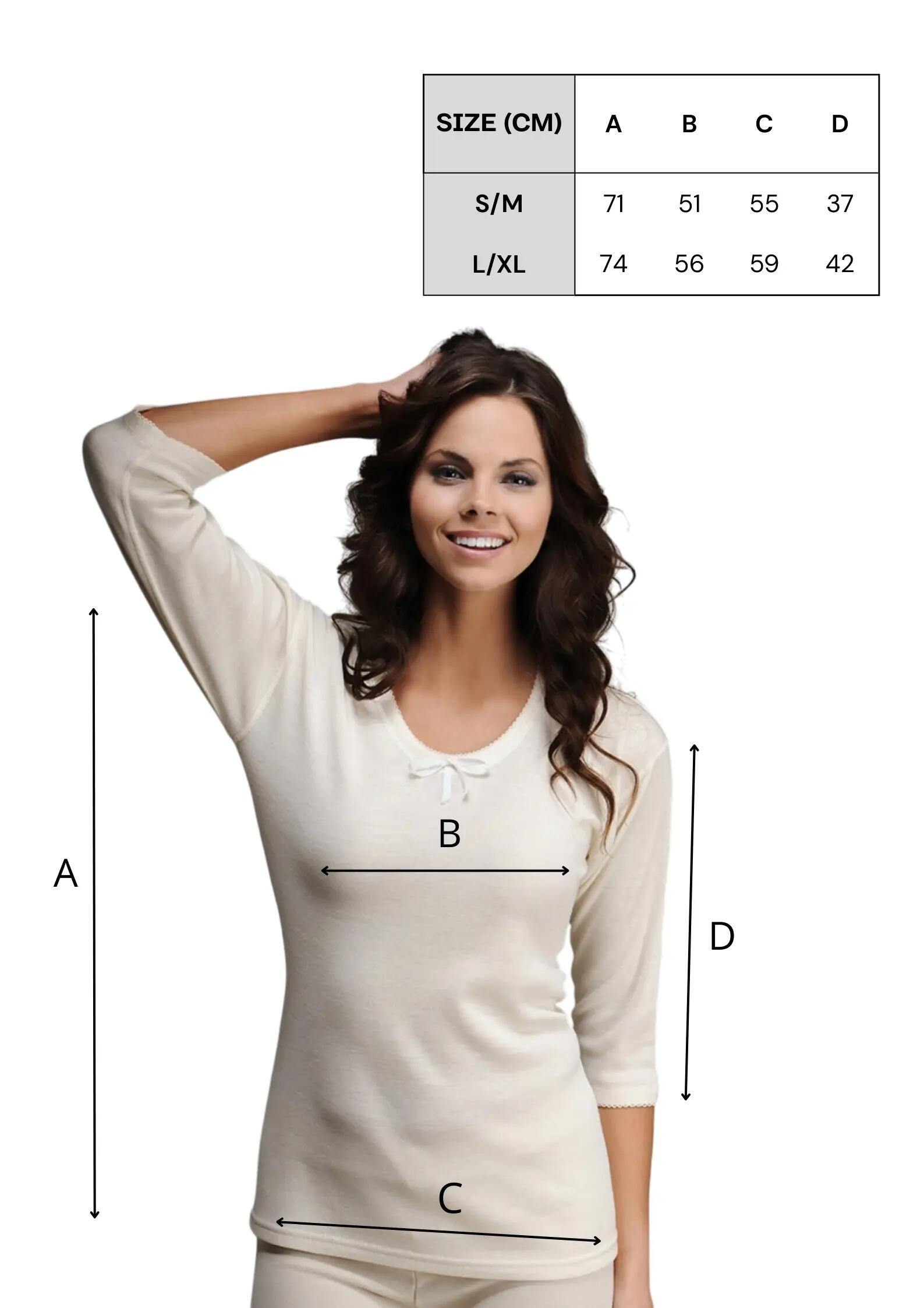Koszulka do Spania z Wełny Merynosów (170 g/m²) S-M (36-40) 2/2