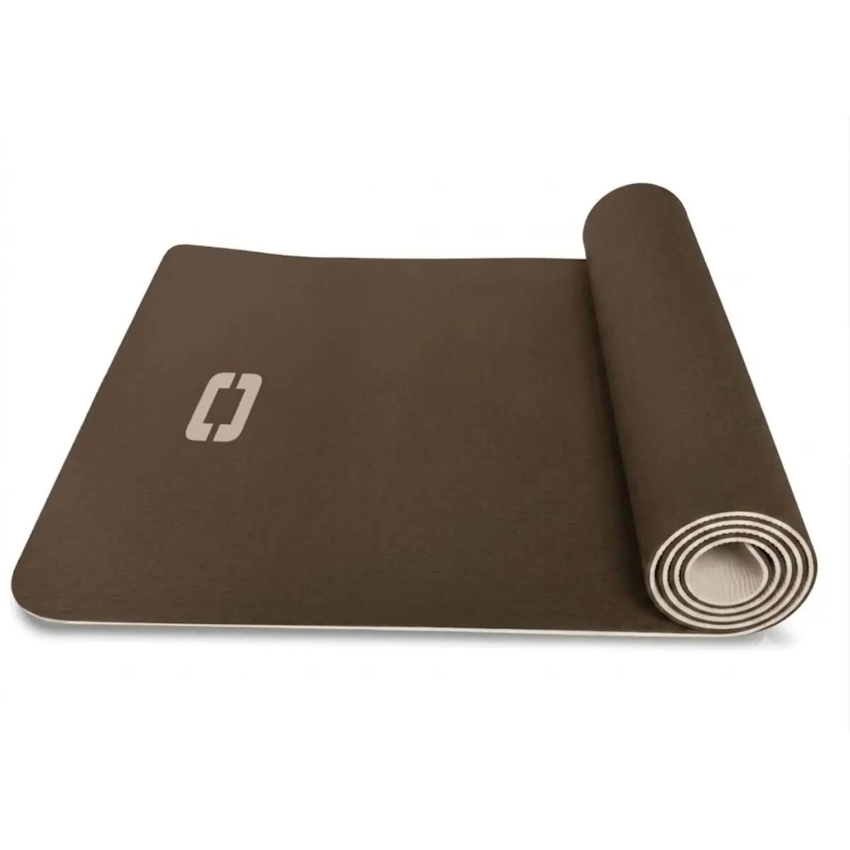 TPE yogamat 183cm  Choco-Zand 2/3