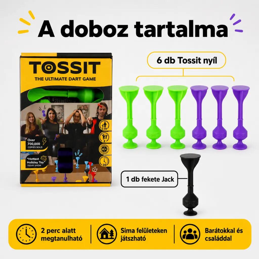 Starter Pack lila-zöld tapadókorongos darts játék, 7 játékmóddal 2/5