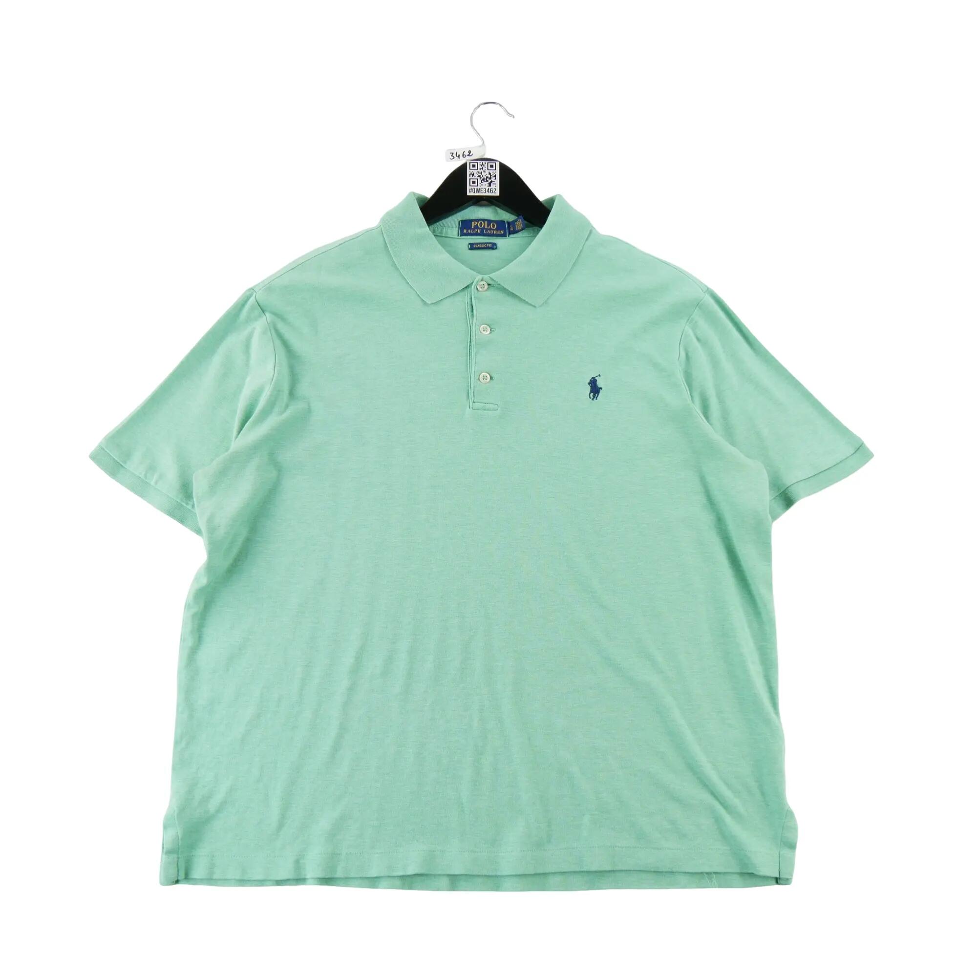Tweedehands - Polo Ralph Lauren heren polo korte mouwen groen - Als nieuw 2/6