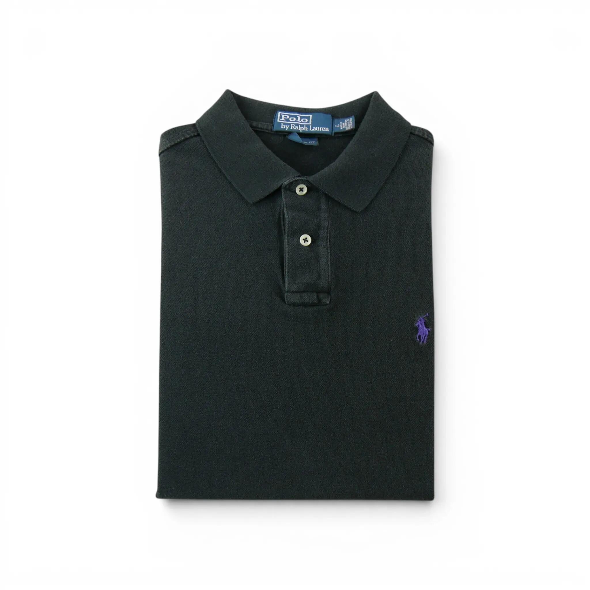 Seconde vie - Polo manches courtes Homme Noir - Très bon état 1/6