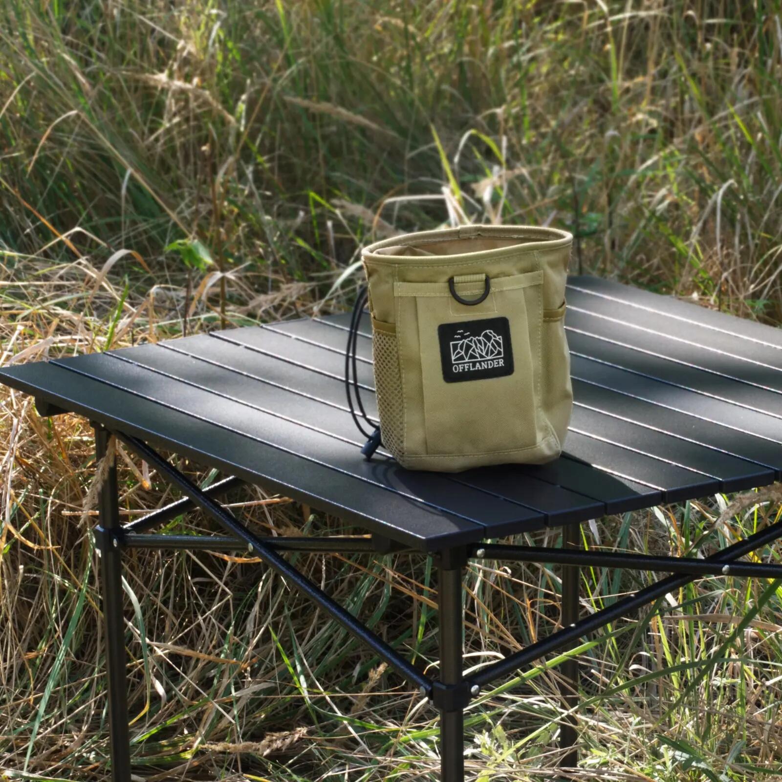 Mesa de camping dobrável Offlander em alumínio, 70 x 70 cm 5/6
