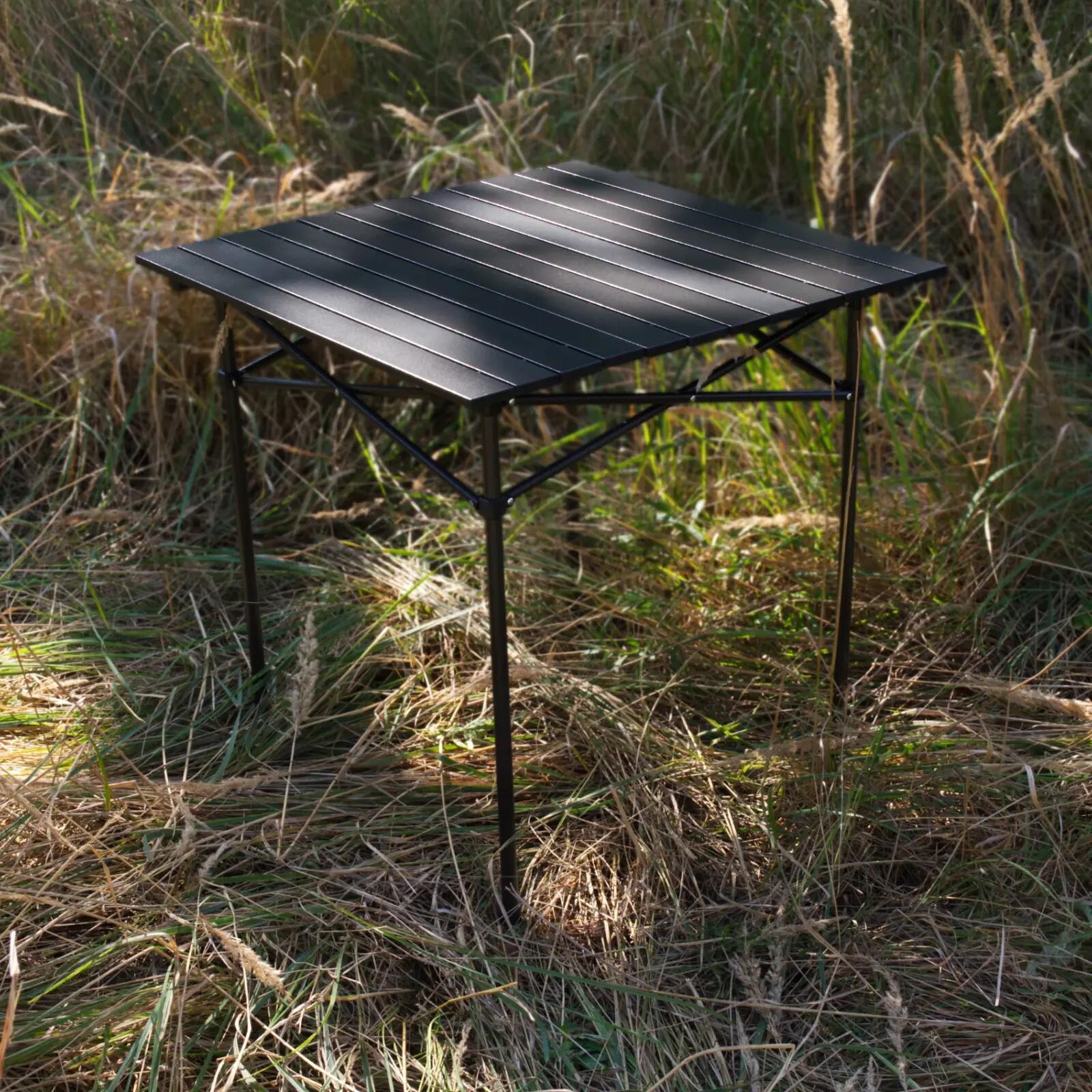 Mesa de camping dobrável Offlander em alumínio, 70 x 70 cm 4/6