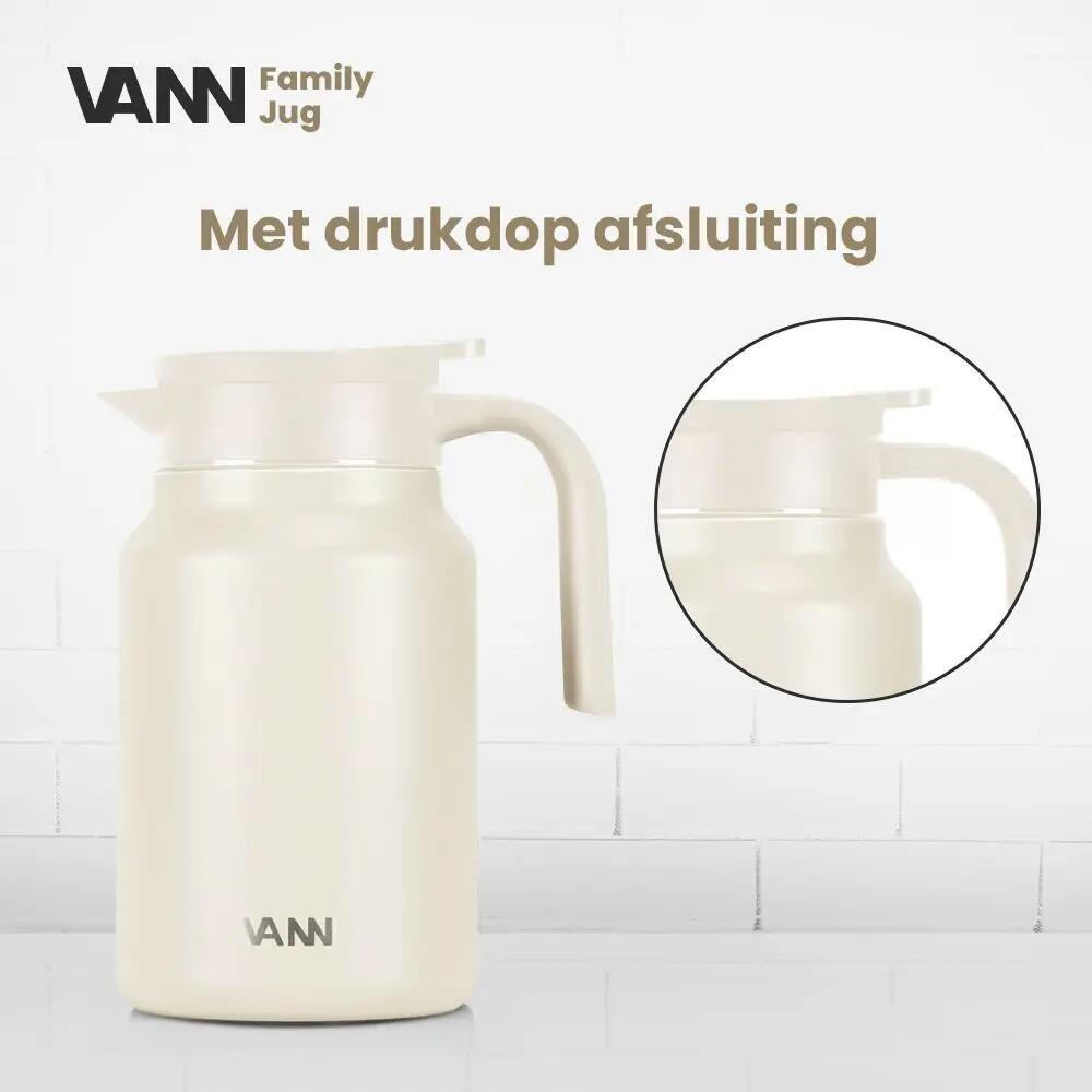 RVS thermoskan - Family Jug 1,5 L - Off-white 6/8