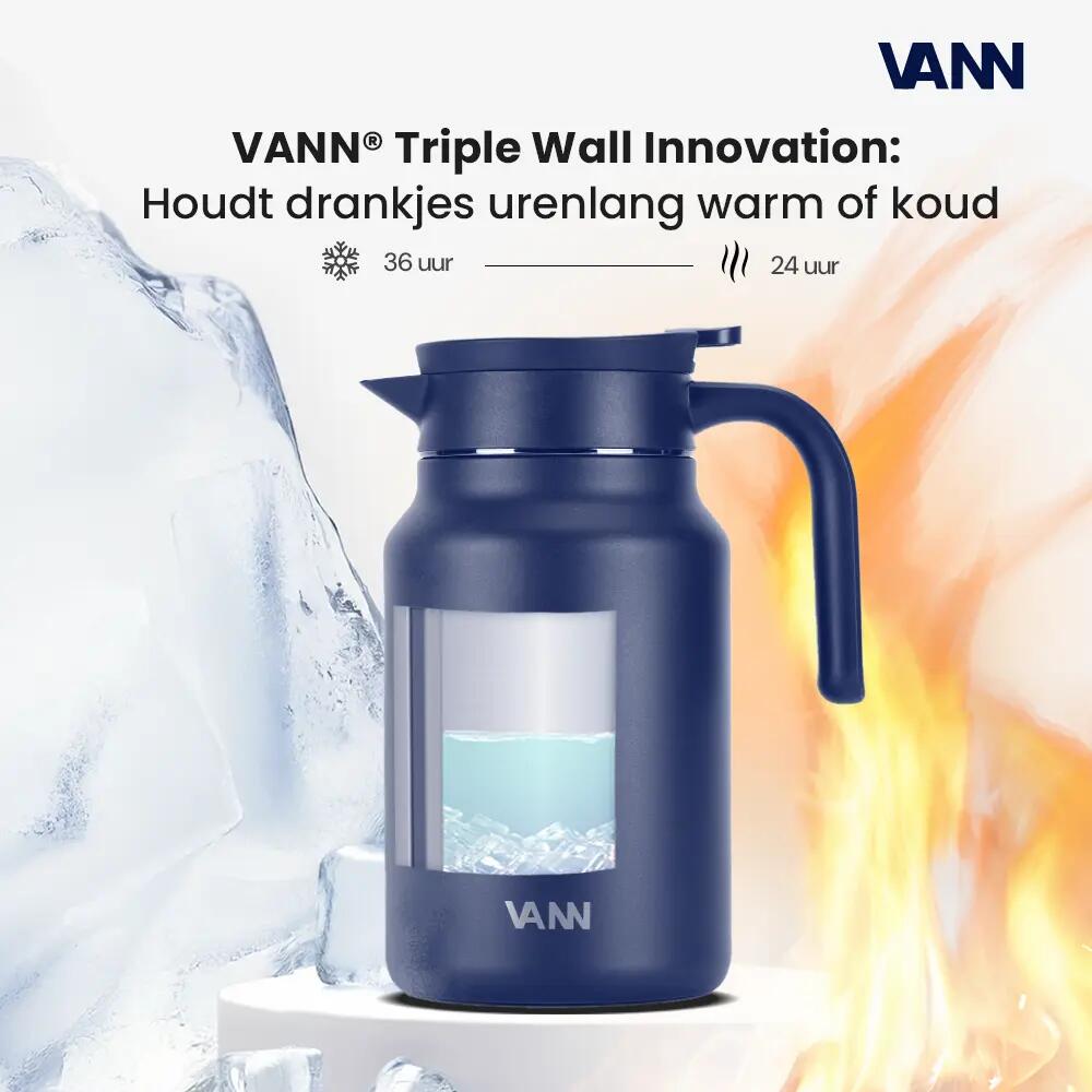 RVS thermoskan - Family Jug 1,5 L - Blauw 4/8
