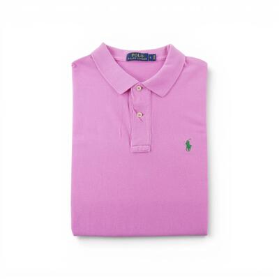 Tweedehands - polo ralph lauren heren polo korte mouw roze - als nieuw