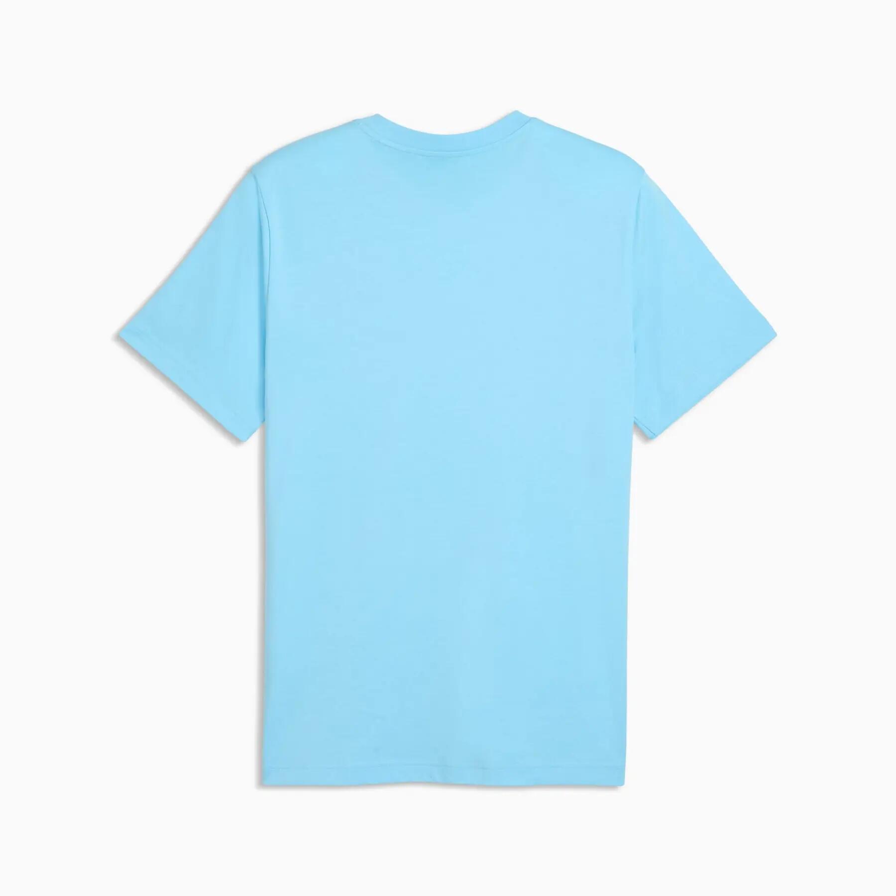 Heren T-shirt Puma ESS 2 COLOR SMALL NO.1 LOGO blauw maat L 2/2