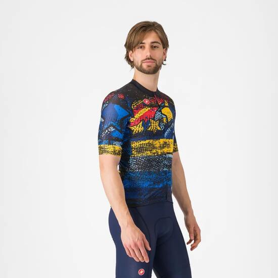 Castelli Competizione 3 Merlier Rocket Belgian Blue Wielershirt Heren