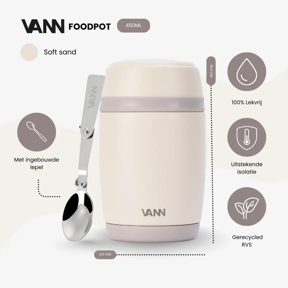 RVS lunchpot - Lunchpot 450 ml - thermos, lekvrij 2/12