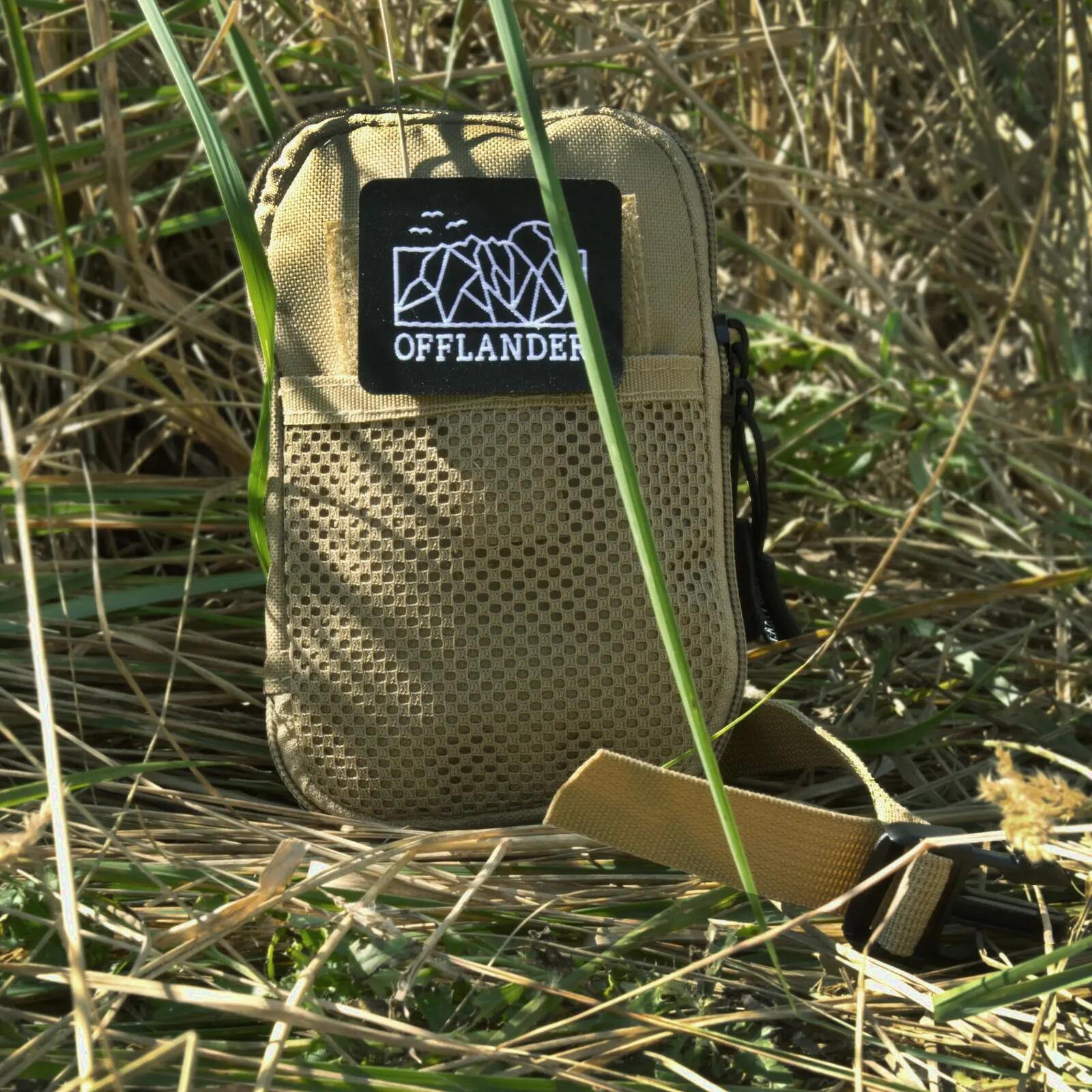 Bolsa tática Offlander MOLLE com velcro para documentos, cor cáqui. 5/6