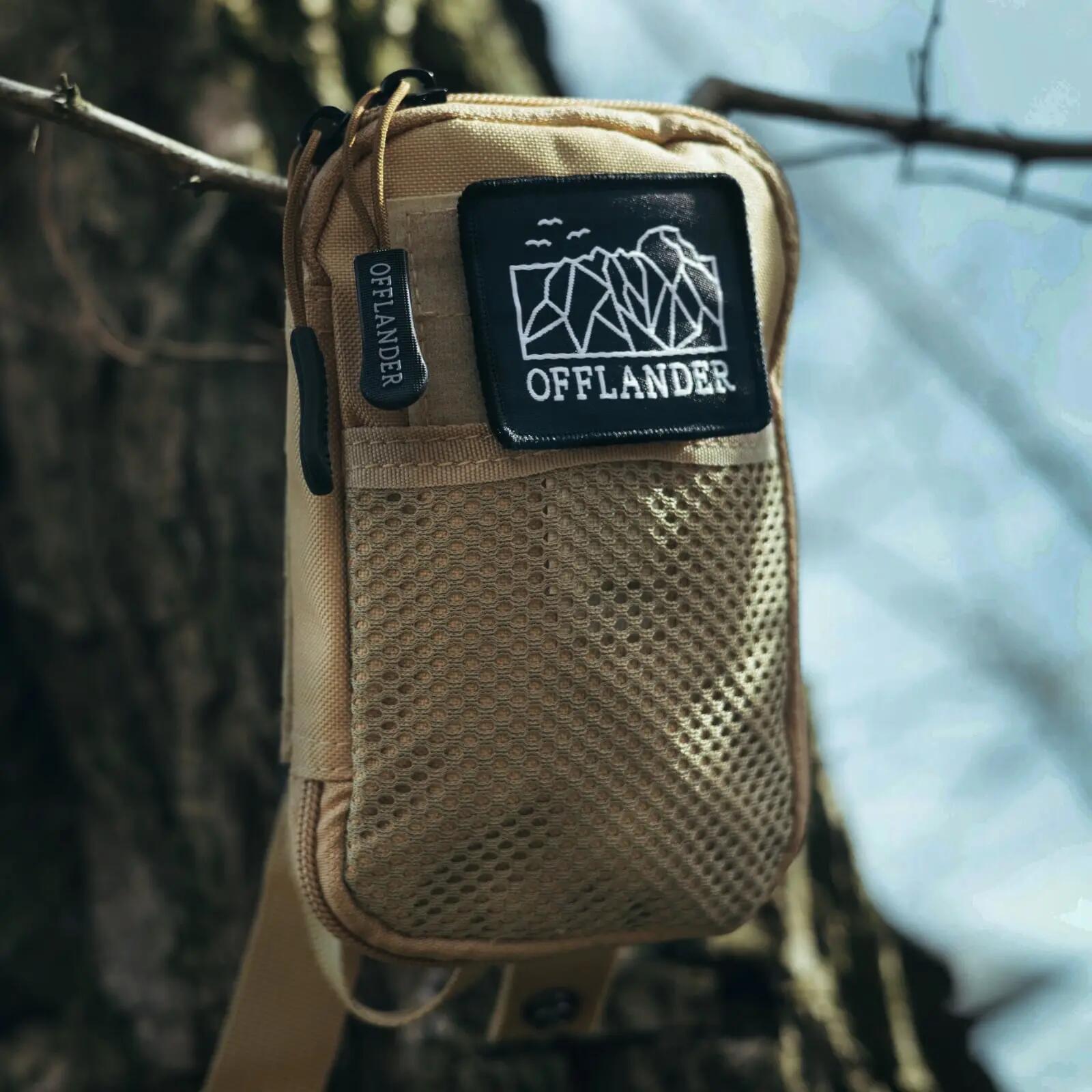 Bolsa tática Offlander MOLLE com velcro para documentos, cor cáqui. 3/6