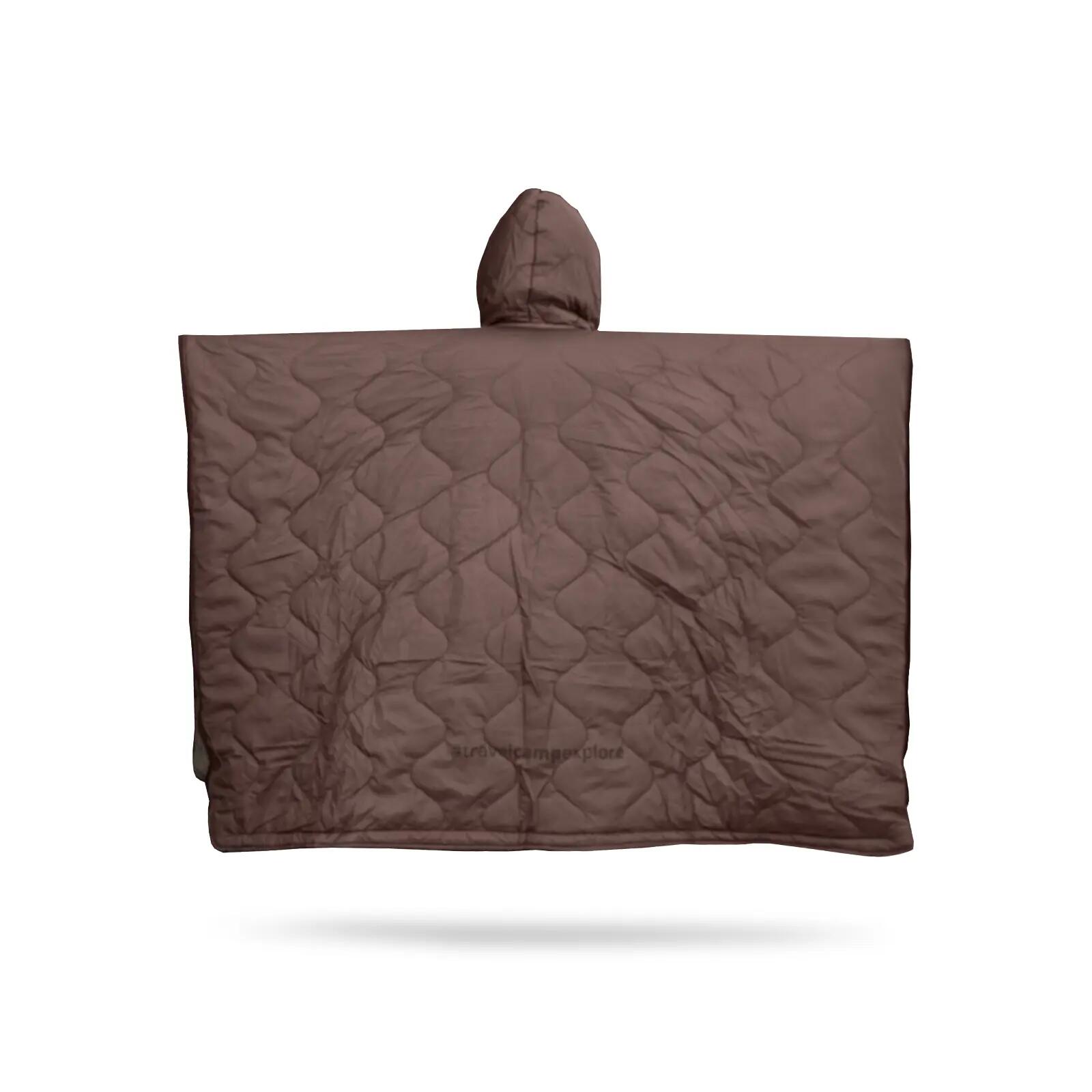 Poncho de campismo OFFLANDER com capa de compressão, isolado, impermeável, verde 4/4