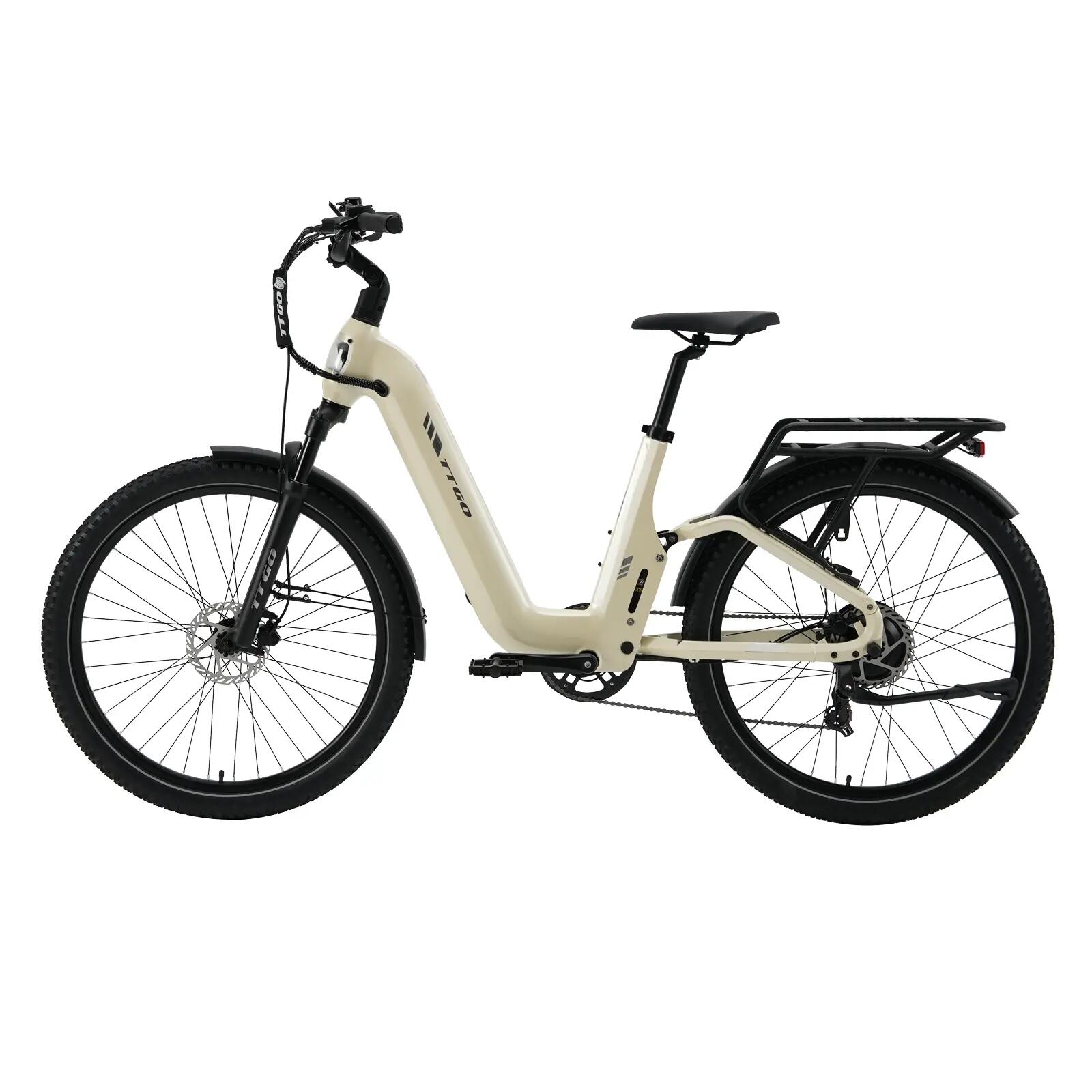 Bicicleta elétrica para adultos TTGO E-SUVO Bateria 48V15Ah 3/4