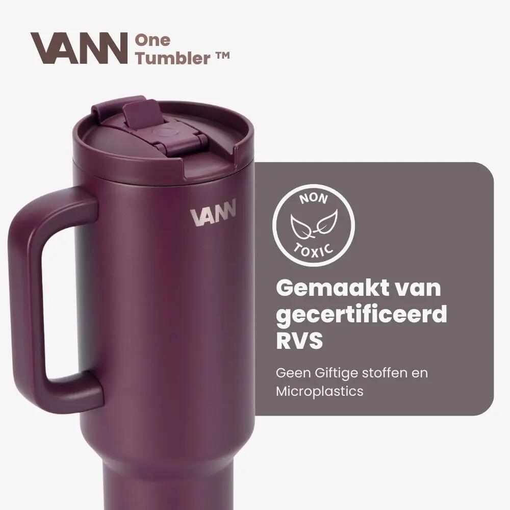 Drinkfles - Wandelen - Tumbler 1,2 L - Lekvrij RVS - Garnet 7/11