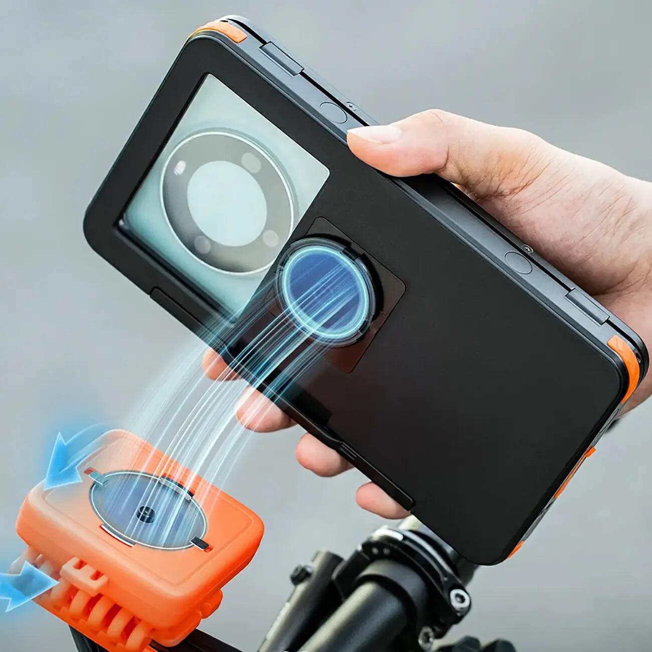 Uchwyt rowerowy na telefon magnetyczny wodoodporny 4/7