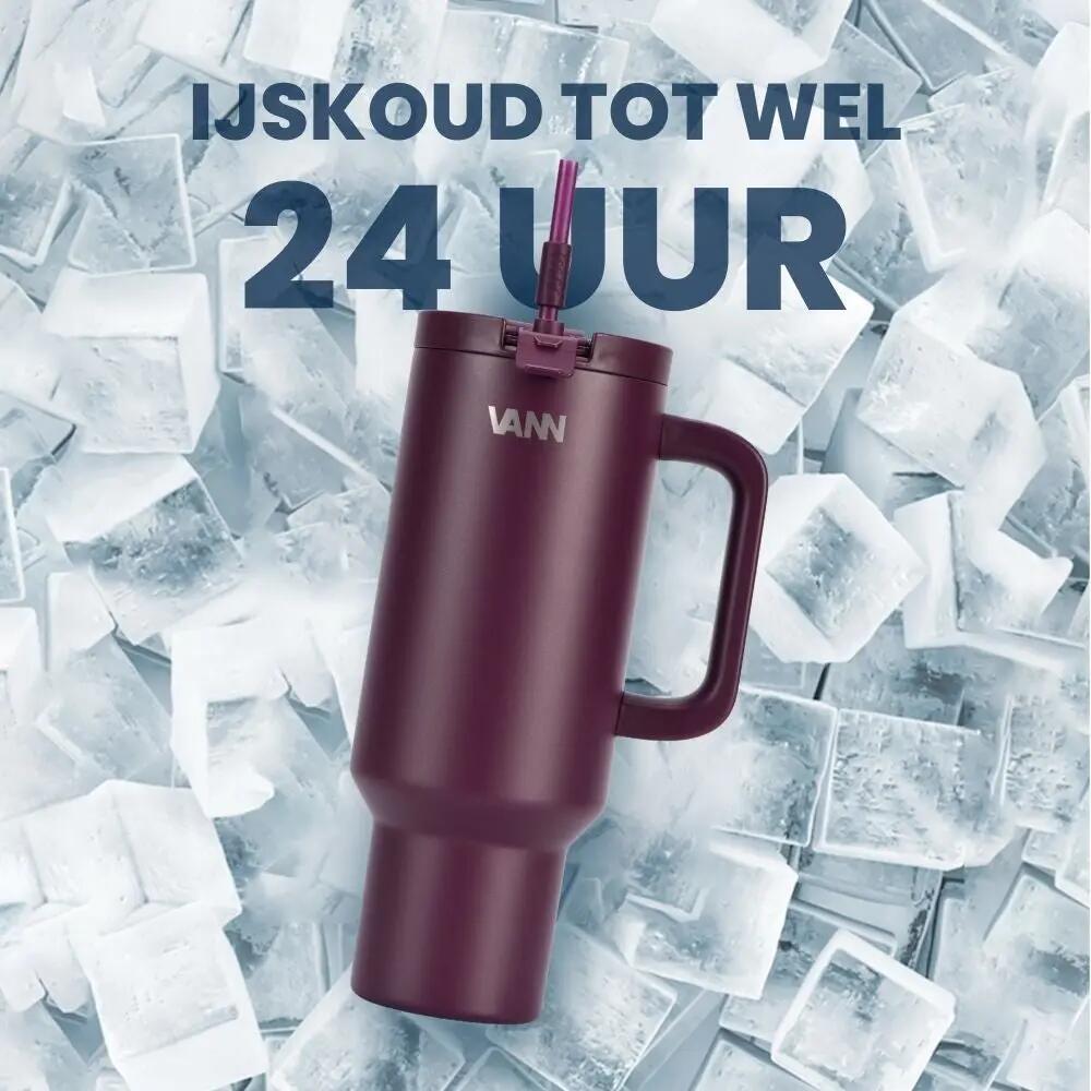 Drinkfles - Wandelen - Tumbler 1,2 L - Lekvrij RVS - Garnet 5/11