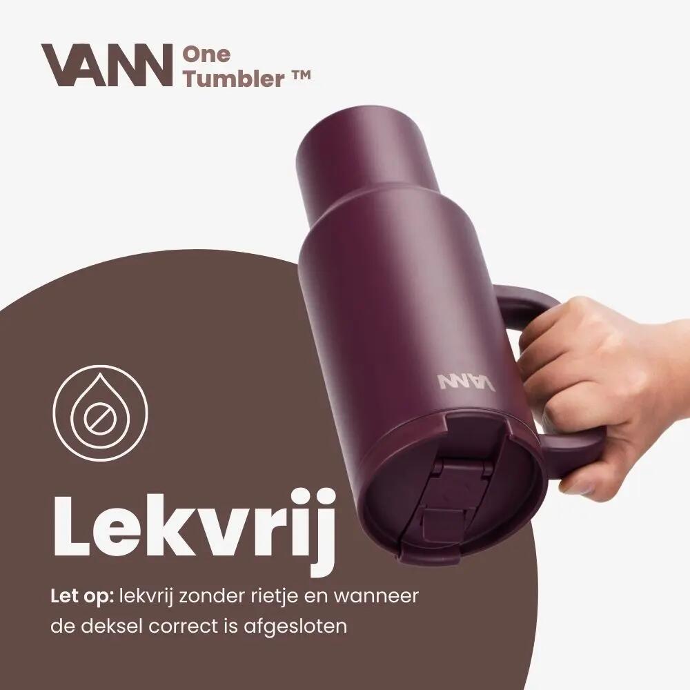 Drinkfles - Wandelen - Tumbler 1,2 L - Lekvrij RVS - Garnet 4/11