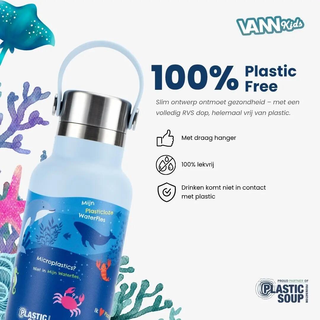 RVS kinderdrinkfles met rietje - Kids Bottle 400 ml 3/8