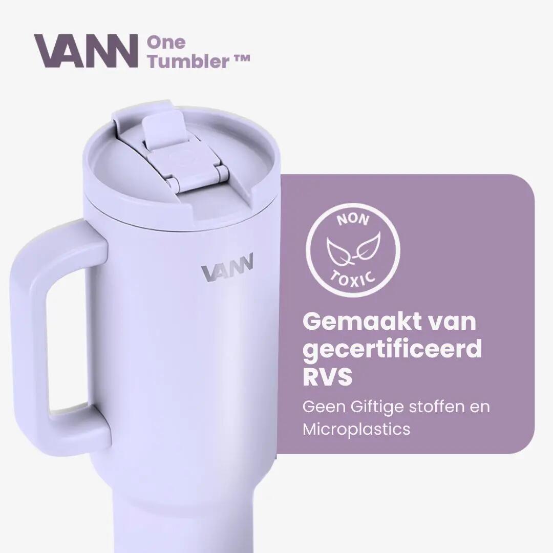 Drinkfles - Wandelen - Tumbler 1,2 L - RVS, lekvrij - Love Lila 7/11