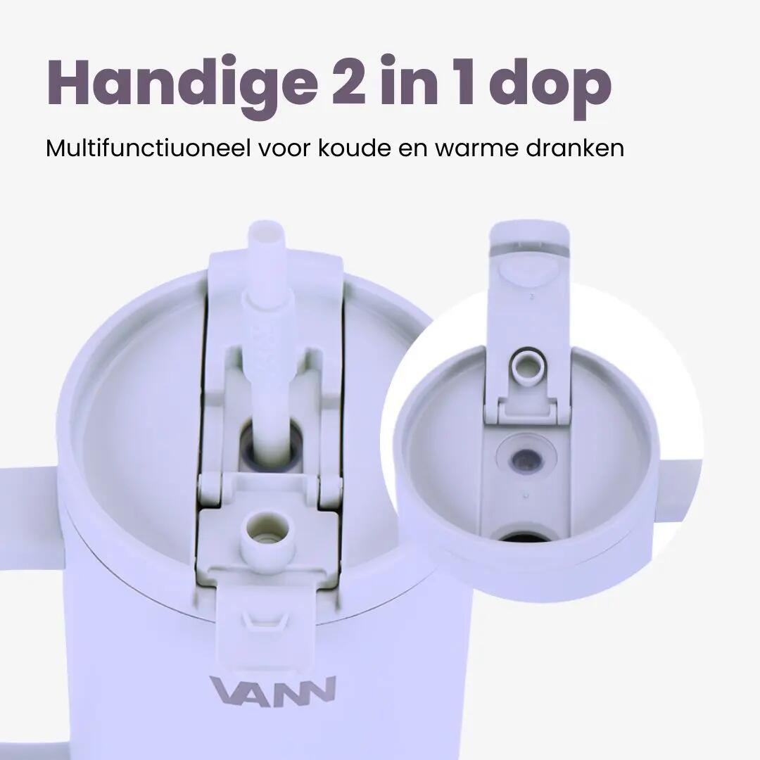 Drinkfles - Wandelen - Tumbler 1,2 L - RVS, lekvrij - Love Lila 6/11